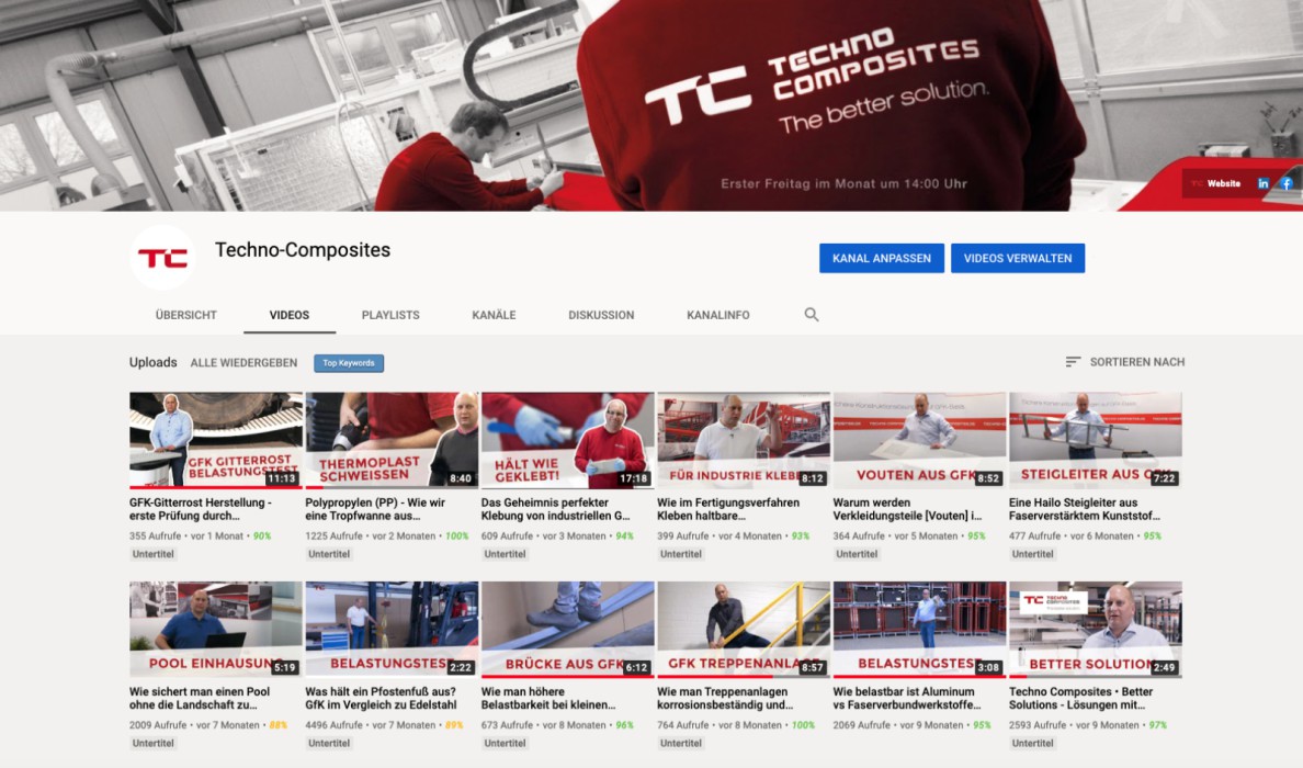 YouTube Kanal Industrie B2B 
