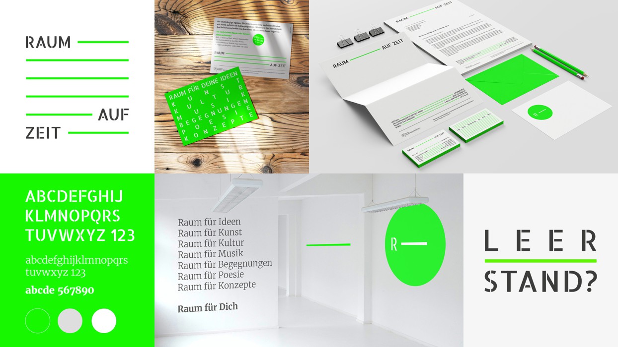 Branding / Corporate Design Raum auf Zeit, Oldenburg