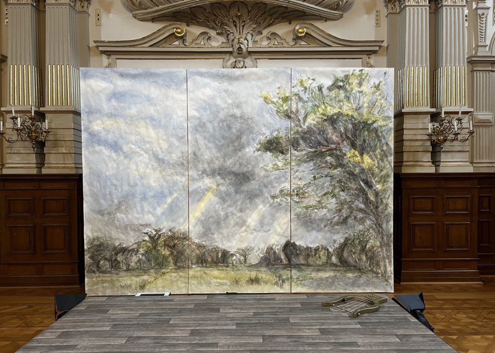 Dafne Aquarell 456 x 333 cm