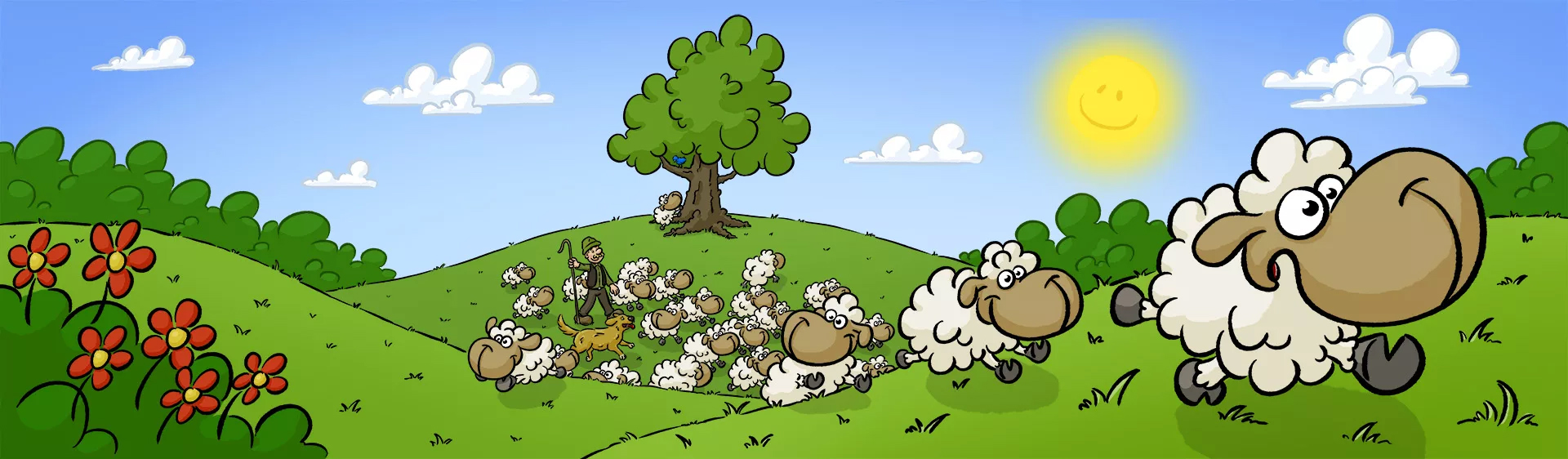 Schaf-Landschaft